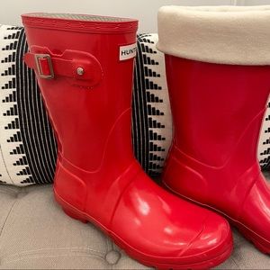 Hunter Rain Boots, warm liners & buffing spray